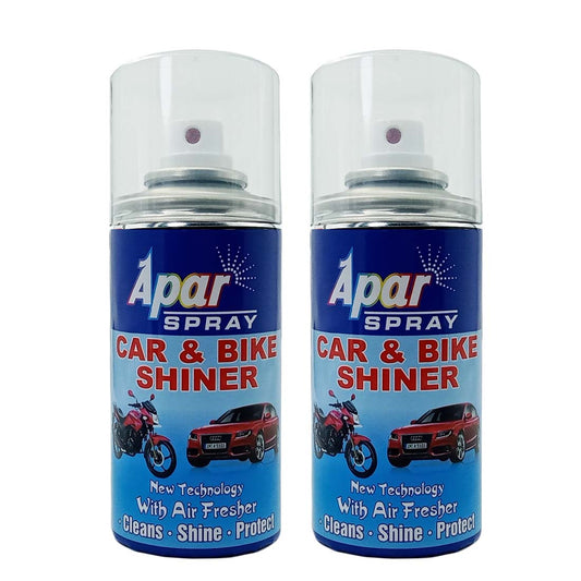 Apar Spray Car and Bike Shiner -150 ml, ||Protect and restore shine of faded plastics and metals.