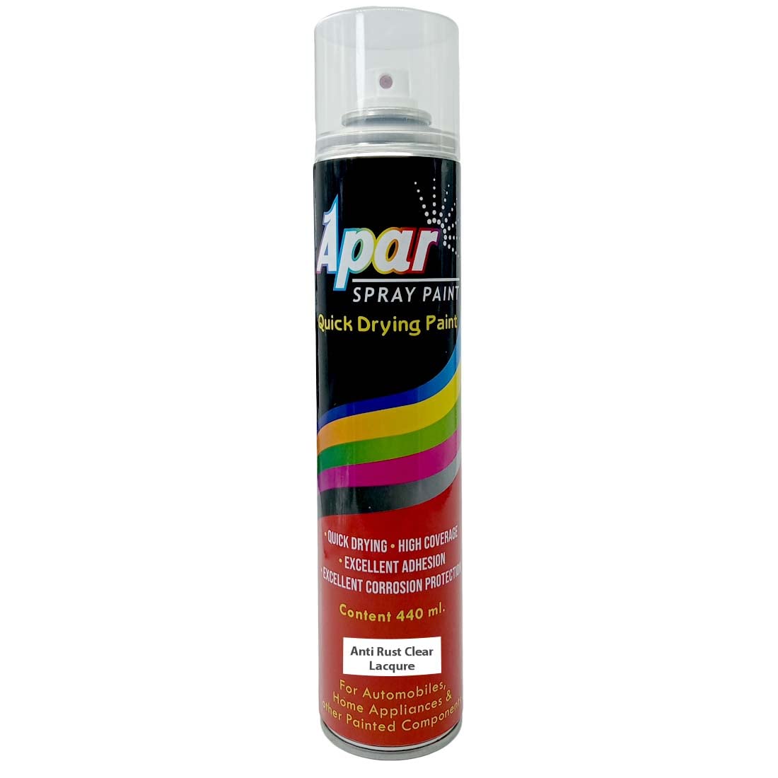 APAR Spray Paint Can GLOSS CLEAR -440 ml, For Bike, Cars, Furnitures, art and craft Paint work