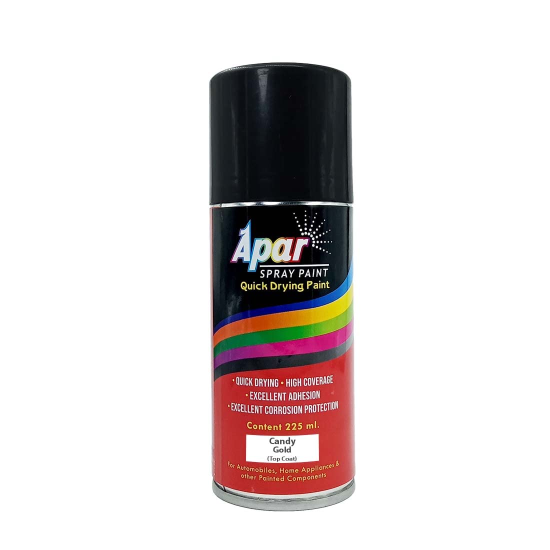 APAR Spray Paint Can CANDY GOLD-225 ML(Pack of 1-pcs), For Bicycle, Bike, Cars, Home, Wood, Metal, Furnitures, Art and craft Painting