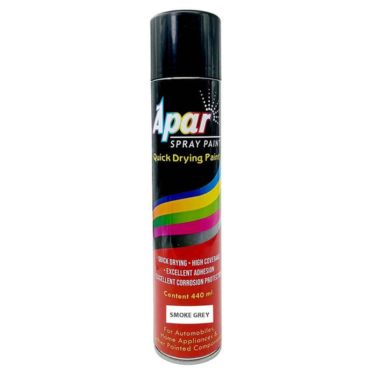 Apar Spray Paint Smoke Grey - 440 ml, For Industrial coatings and paintings works etc.