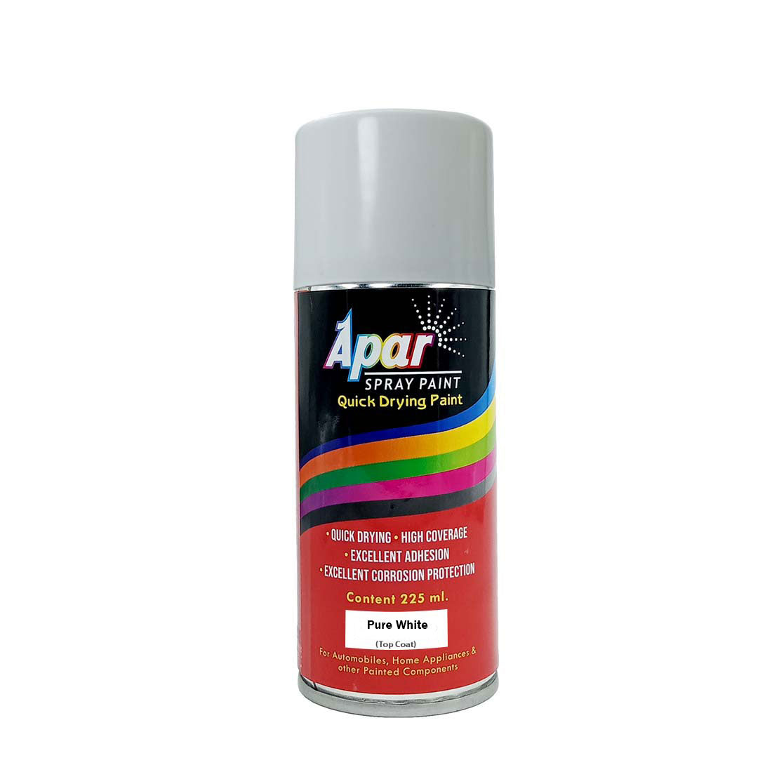 APAR Automotive Spray Paint Pure White (RC Colour Name) Compatible for Volkswagen Tiguan and T-Roc Cars -225 ml (Pack of 1-Pcs)