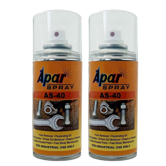 Apar Spray AS-40 Rust Remover and Penetrating Oil - 150 ml (Pack of 2-Pcs), //Maintenance Lubricant, rust and stain remover.