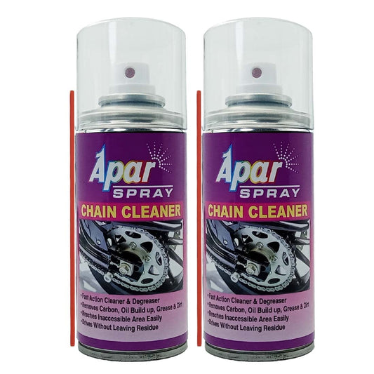 "Apar Spray Motorbike Chain Cleaner -150(pack of 2) ml, for all types chains for all bikes.