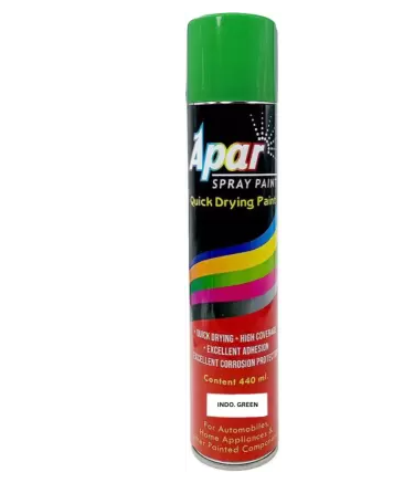 APAR Automotive Spray Paint Indo. Green - 440 ml, Compatible for Indofarm Tractors -440 ml