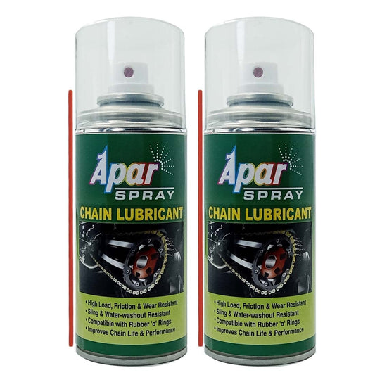 APAR Spray Chain Lubricant 150 ml.(Pack of 2 pcs) II Chain lube for all motorcycle and chain driven machines