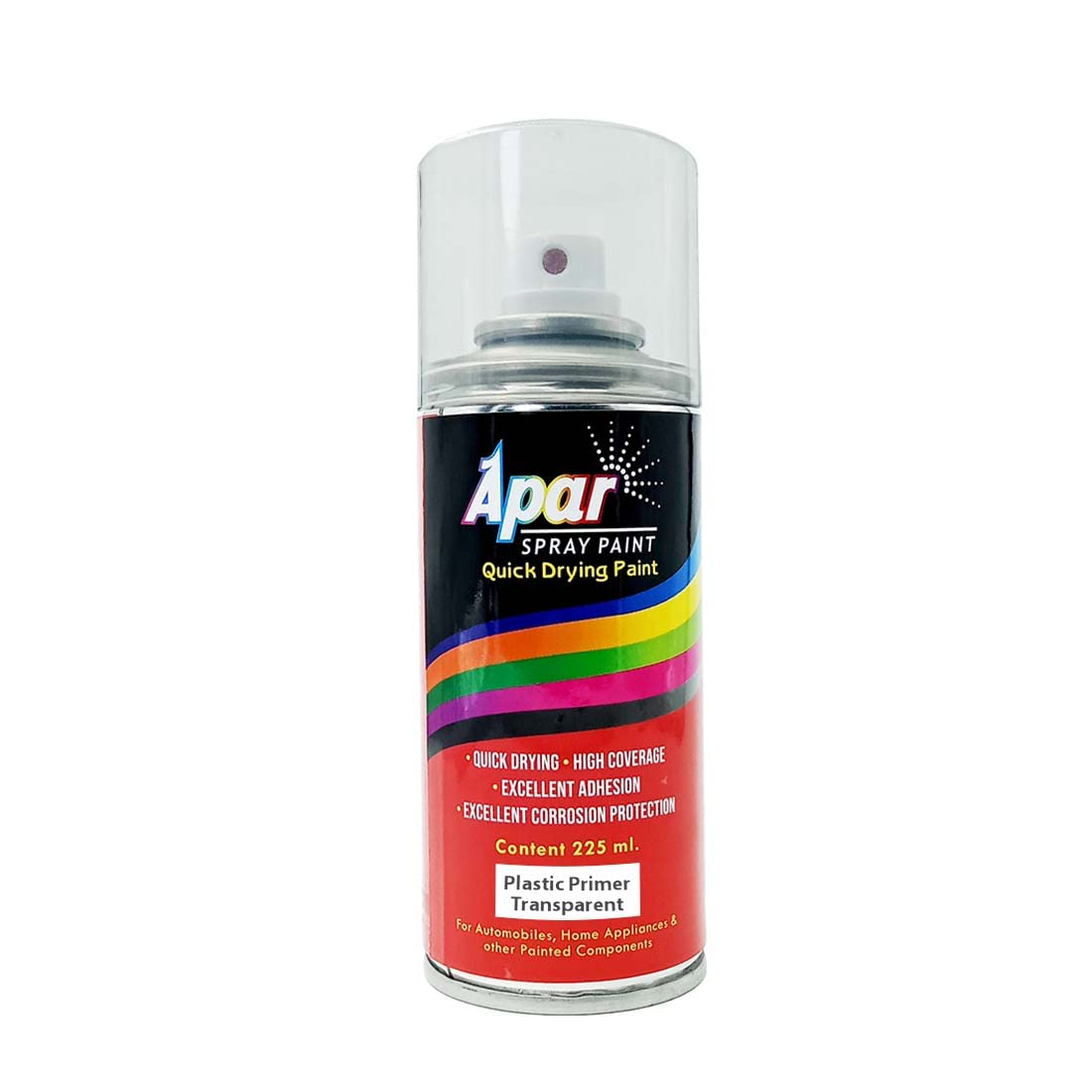 APAR Spray Paint PLASTIC PRIMER Transperent-225 ml, To promote Adhesion on multiplastic surfaces Like helmet, bumper, acrylic & fiber parts (Pack of 1)