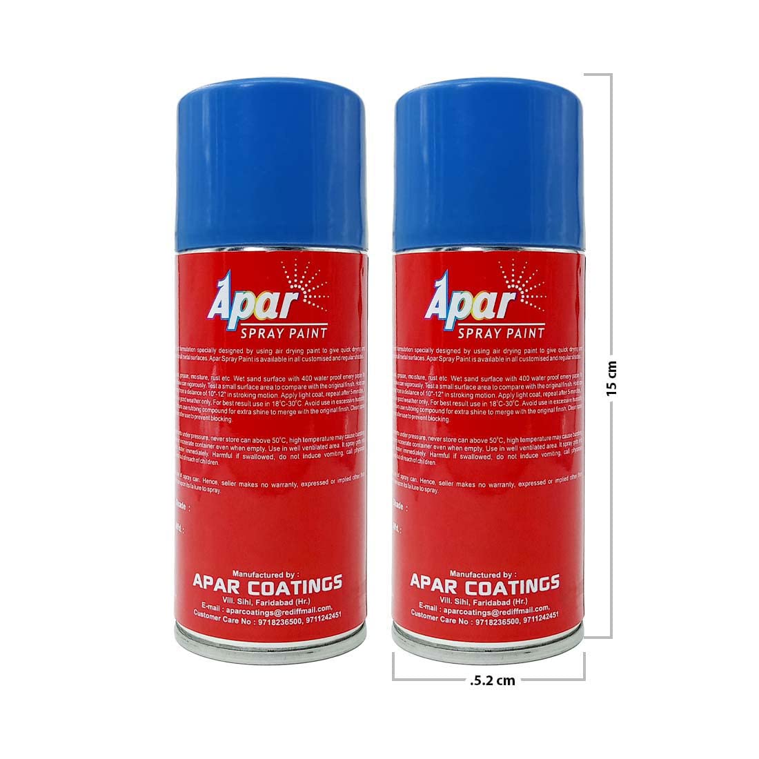 APAR Automotive Spray Paint Hol. Blue Compatible for Holland Tractors -225 ml (Pack of 2-Pcs)