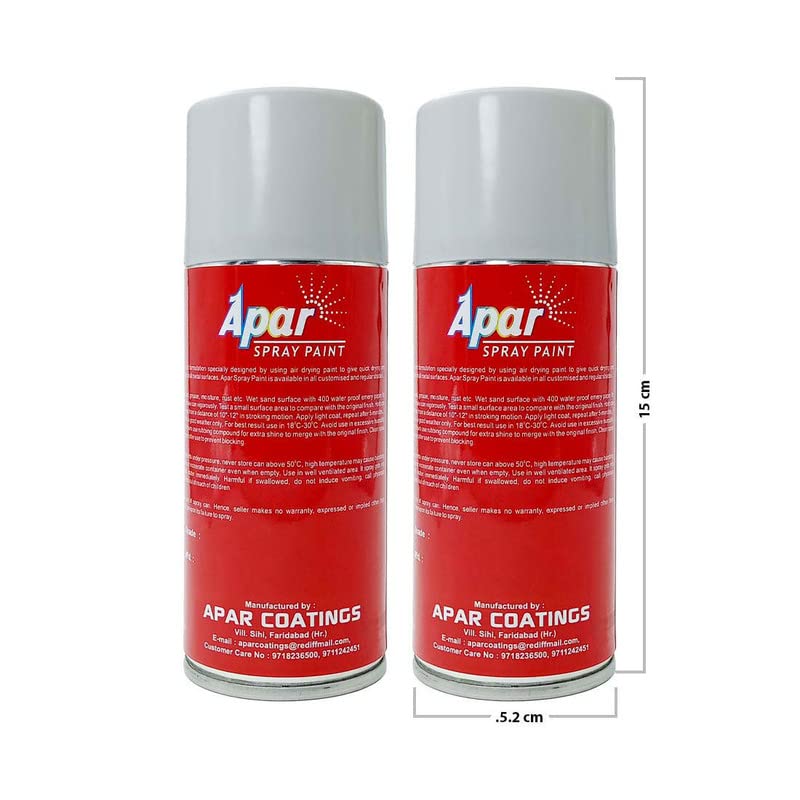 APAR Automotive Spray Paint Candy White (RC Colour Name) Compatible for Skoda Kushaq, Slavia, Superb, Octavia, Kamiq, Karoq, Fabia and Rapid Cars-225 ml (Pack of 2-Pcs)