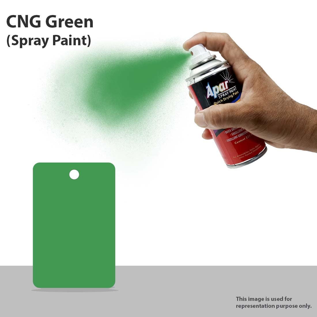 APAR Spray Paint Can CNG GREEN-225 ml (Pack of 1), For Bike, Cars, Furnitures, art and craft Paint work