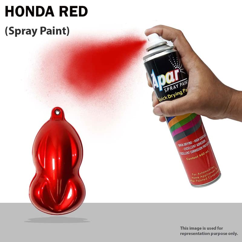 APAR Spray Paint HONDA RED - 440 ml, Compatible For Cars and Bikes etc.