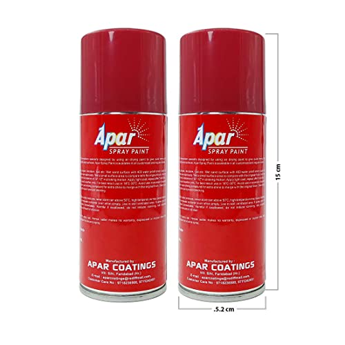 APAR Automotive Spray Paint Solid Fire Red (RC Colour Name) Compatible for Maruti Cars -225 ml (Pack of 2-Pcs)