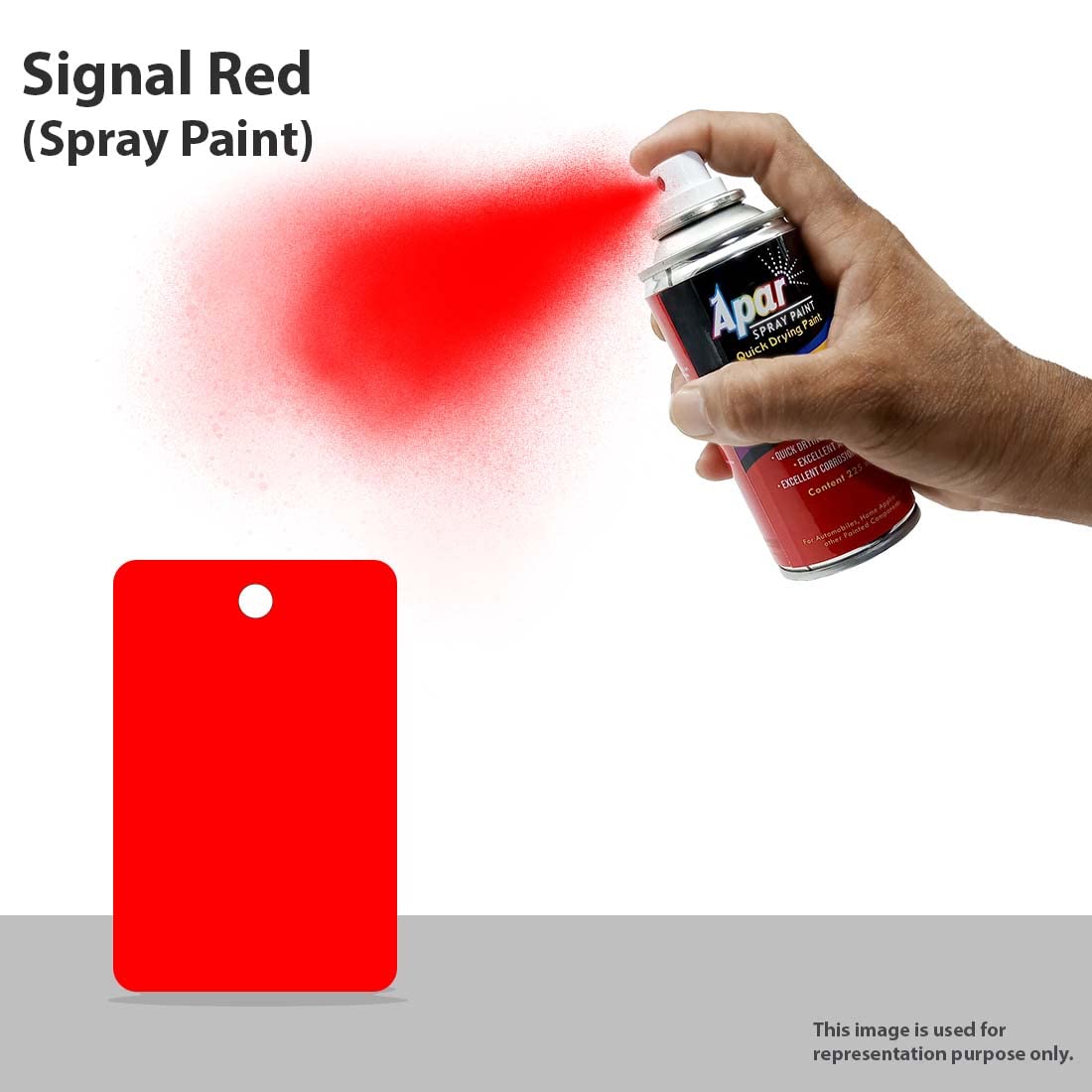 APAR Spray Paint Can SIGNAL RED-225 ml (Pack of 1), For Bike, Cars, Furnitures, art and craft Paint work