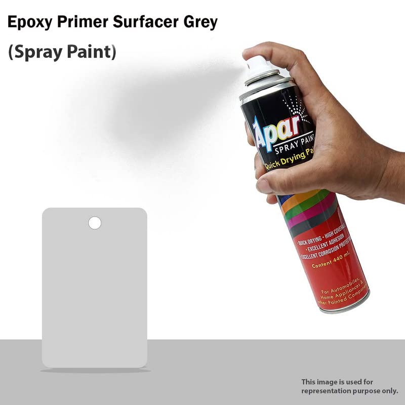 APAR Spray paint Epoxy Primer Surfacer Grey -440 ml, High Rust Protection/For Car, Bike,Scooty, Cycle, Metal Furnitures and industrial parts