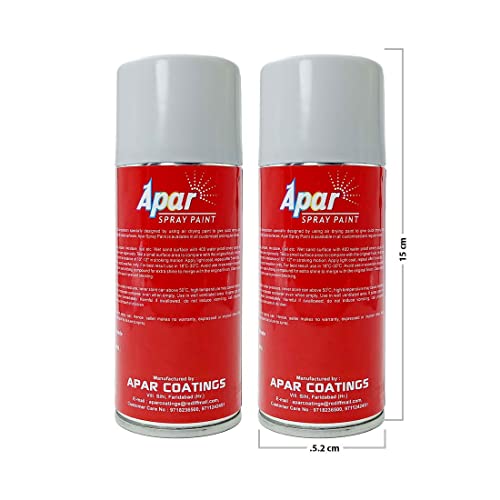 APAR Automotive Spray Paint Super White (RC Colour Name) Compatible for Toyota Cars -225 ml (Pack of 2-Pcs)