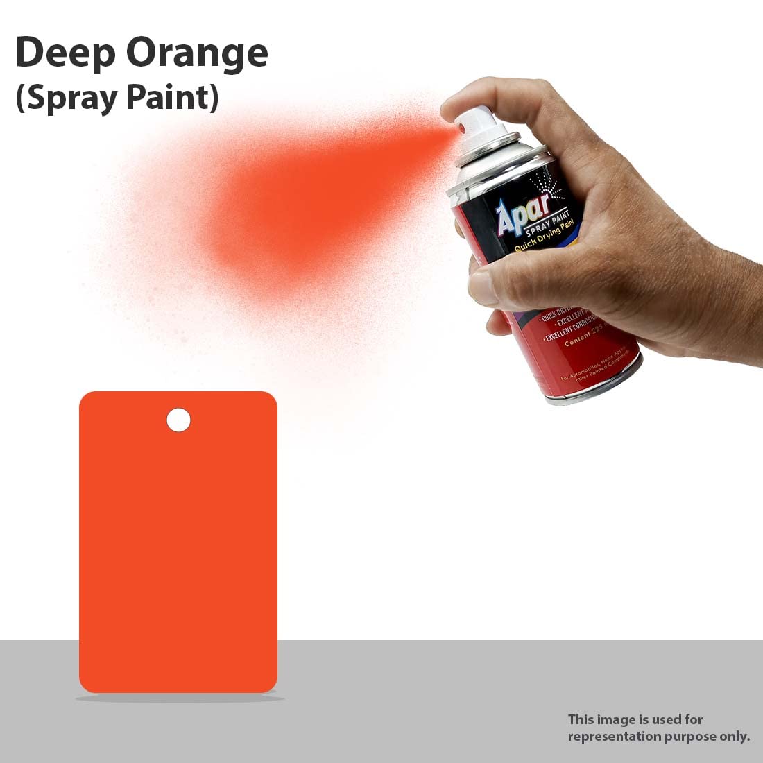 APAR Spray Paint Can DEEP ORANGE-225 ml (Pack of 1), For Bike, Cars, Furnitures, art and craft Paint work