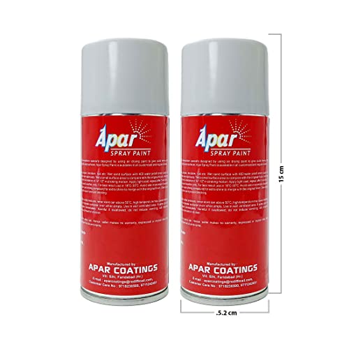 APAR Automotive Spray Paint Superior White (RC Colour Name) And Primer Surfacer White Compatible for Maruti Cars -225 ml (Pack of 2-Pcs)