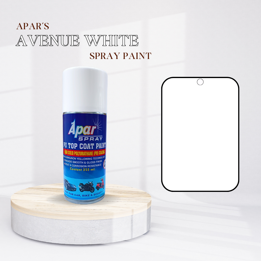 APAR PU Spray Paint Avenue White (RC Colour Name) Compatible for Tata Altroz Cars -225 ml (Pack of 1-Pcs)