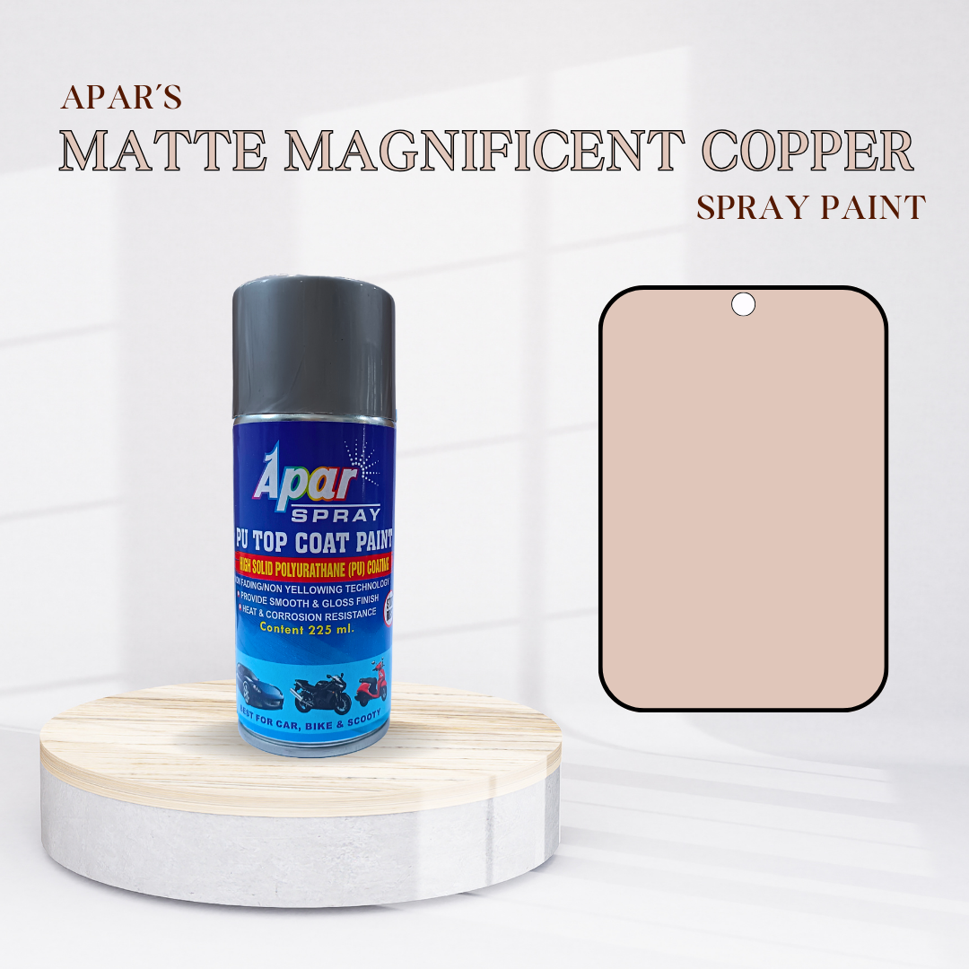 APAR PU Spray Paint Matte Magnificent Copper Metallic (RC Colour Name), Compatible for Honda Activa -225 ml (Pack of 1-Pcs)