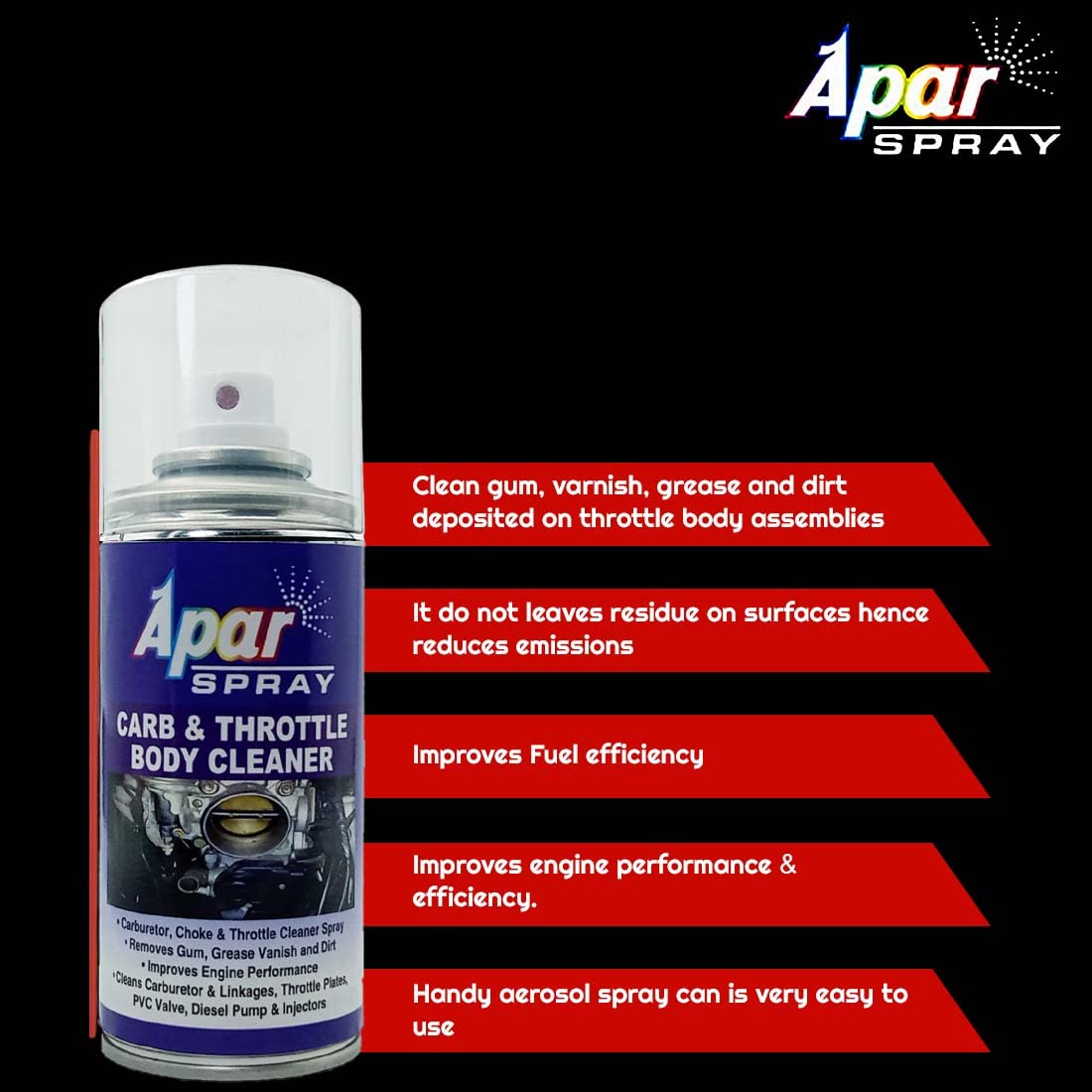 APAR Spray Carb and throttle body cleaner -150 ML�