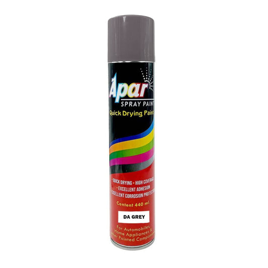 Apar Spray Paint DA Grey - 440 ml, For Industrial coatings and paintings works etc.