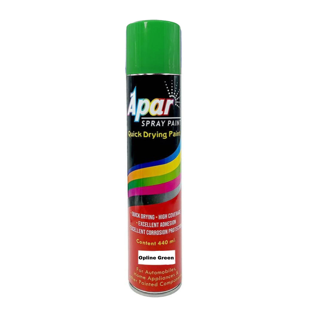 Apar Spray Paint Opline Green - 440 ml, For Industrial coatings and paintings works etc.