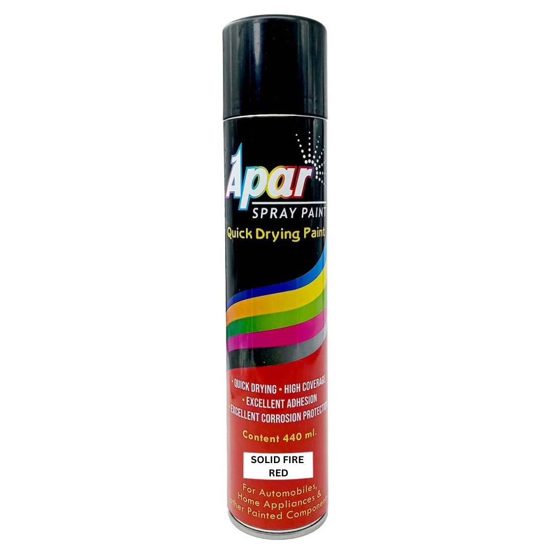 APAR Automotive Solid Fire Red - 440ml For Car And Bike