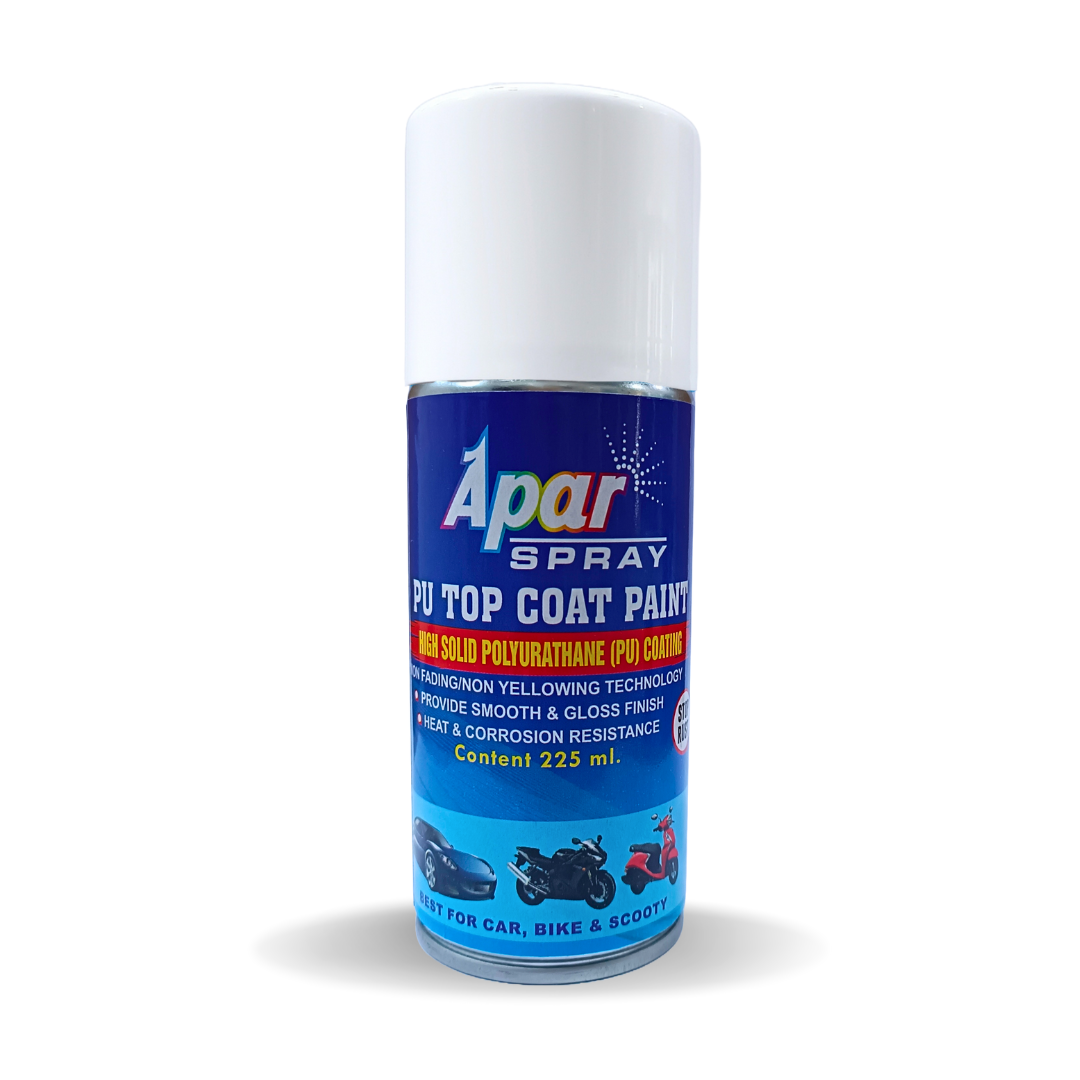 APAR PU Spray Paint Polar White (RC Colour Name) Compatible for Hyundai Cars -225 ml (Pack of 1-Pcs)