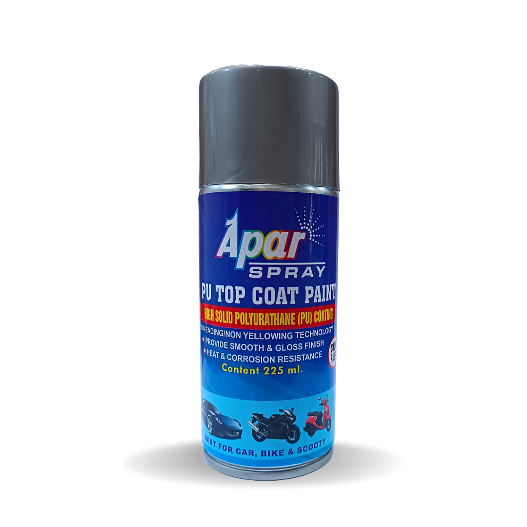 APAR PU Spray Paint Matte Axis Grey Metallic (RC Colour Name) Compatible for Honda Activa -225 ml (Pack of 1-Pcs)