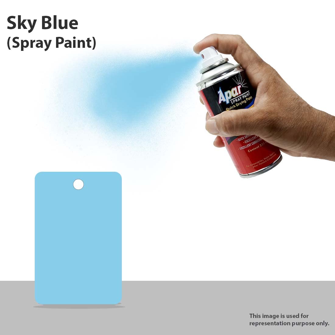 APAR Spray Paint Can SKY BLUE-225 ml (Pack of 2-pcs), For Home, Wood, Metal, Furnitures, Art and craft Painting